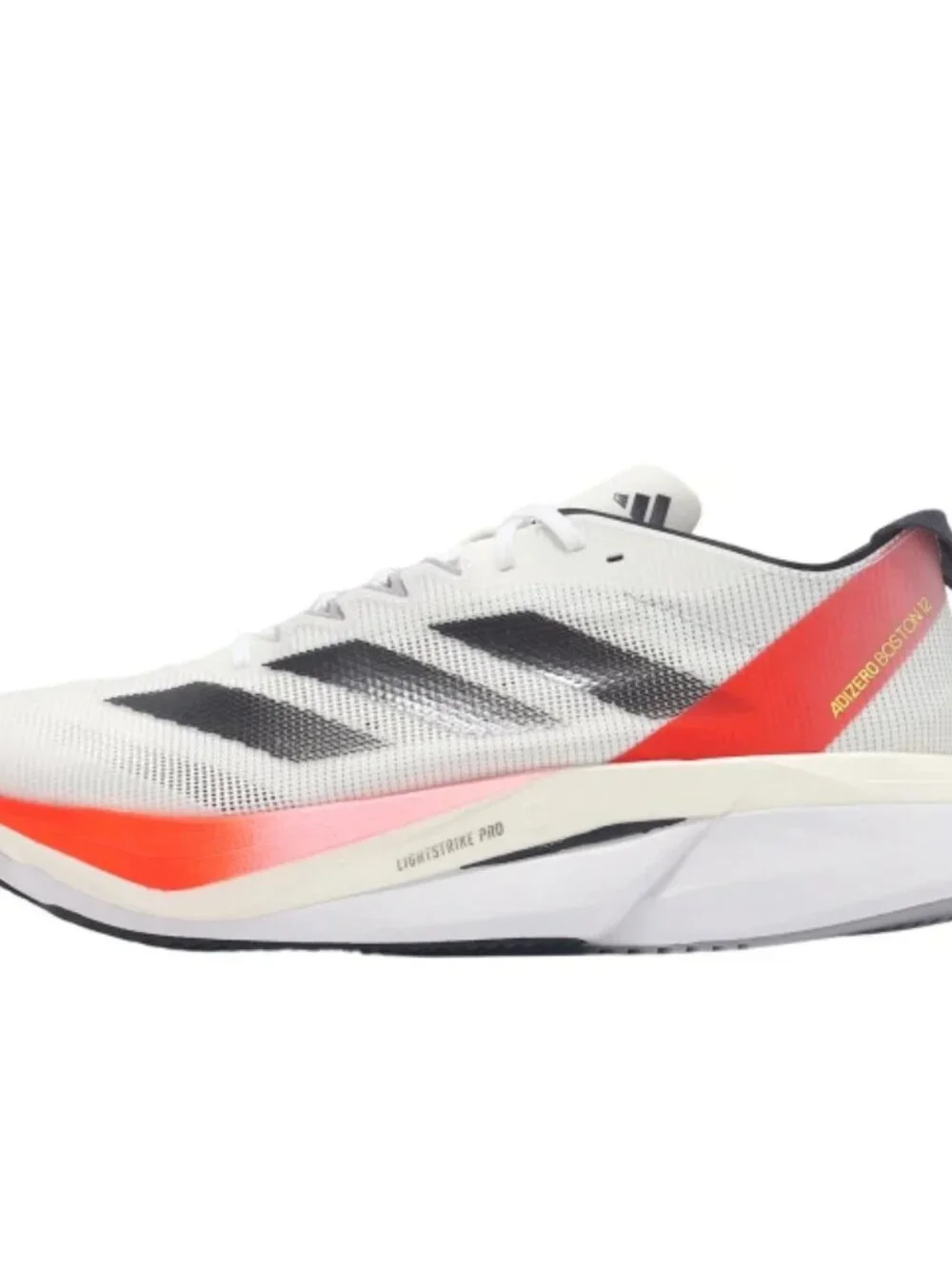 adidas Adizero Boston 12 M Unisex Running Shoes White Solor Red IF9210 NEW